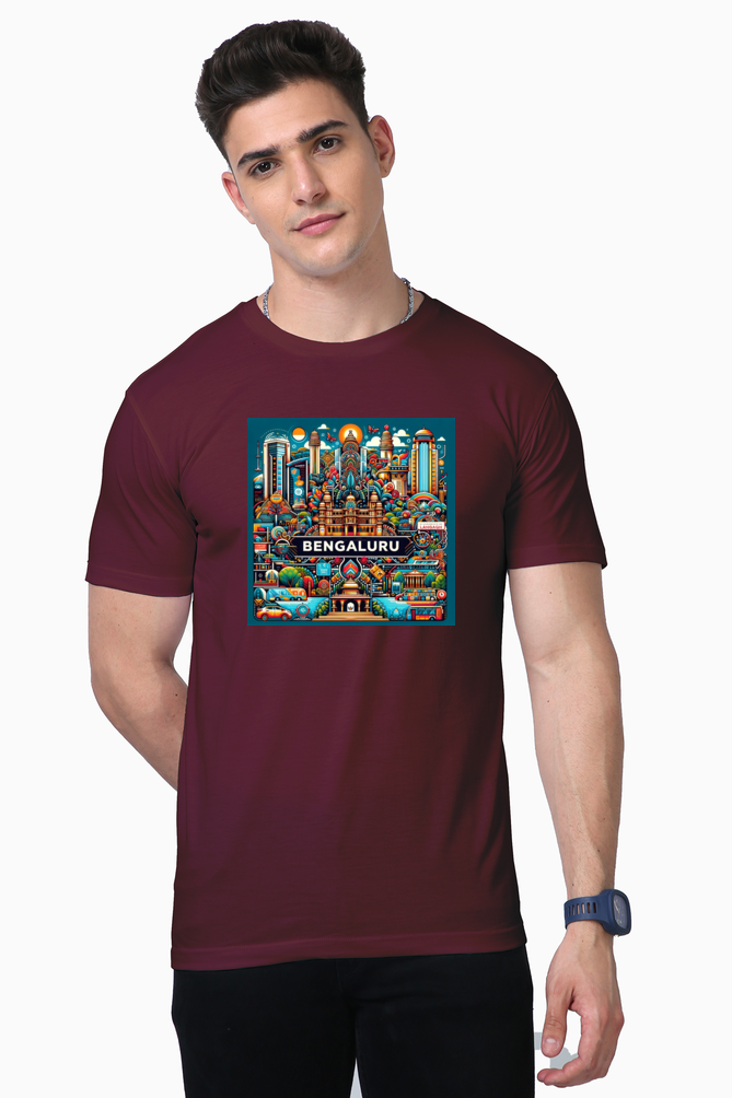 Bengaluru Maroon T-Shirt
