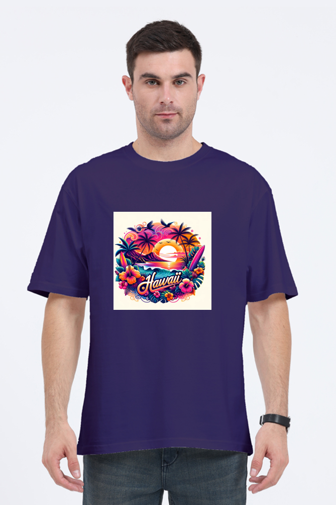 Hawaii Purple Oversized T-Shirt