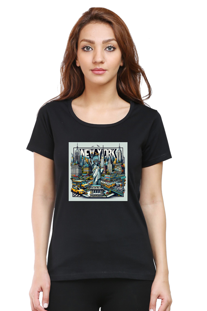 New York Women's Black T-Shirt
