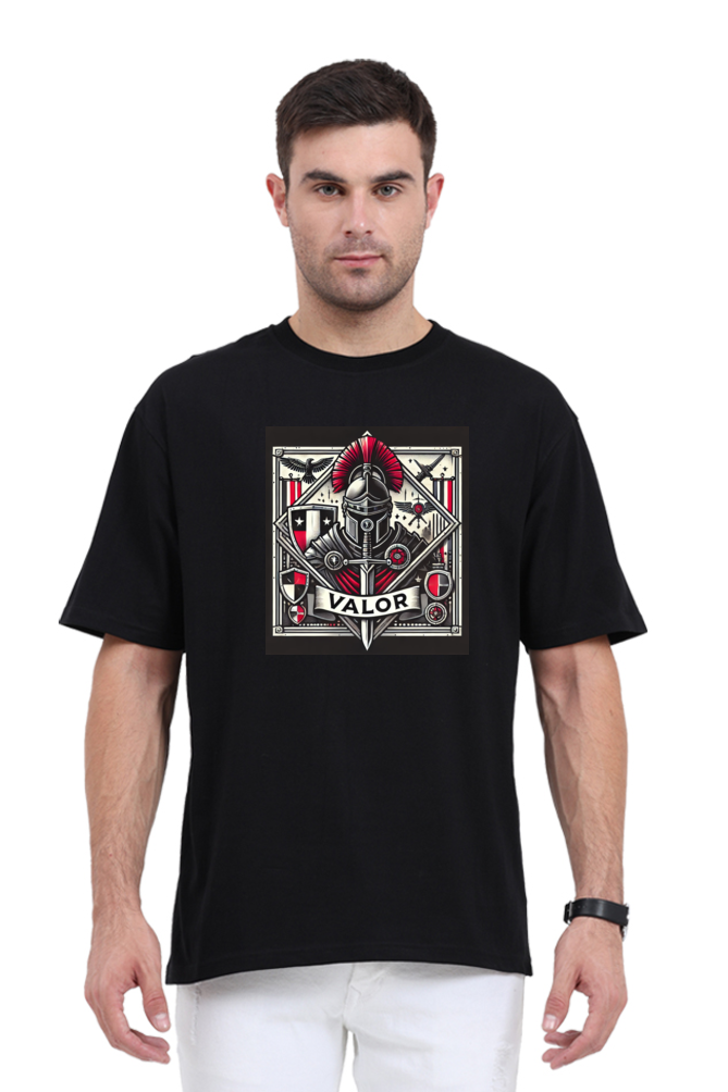 Knight's Valor Black Oversized T-Shirt