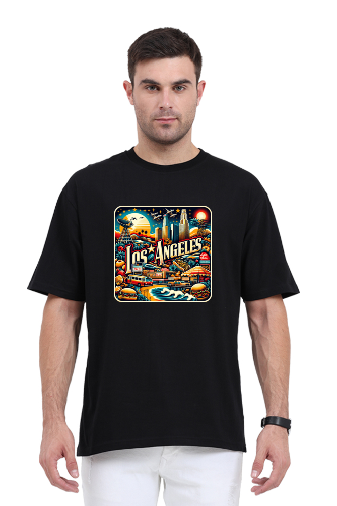 Los Angeles Black Oversized T-Shirt