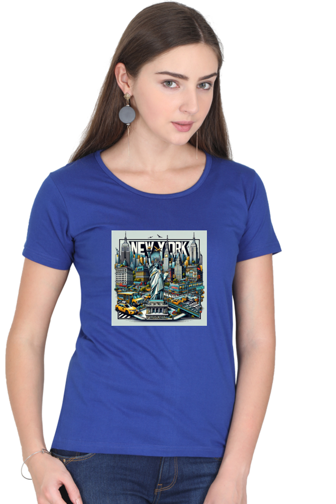New York Women's Royal Blue T-Shirt