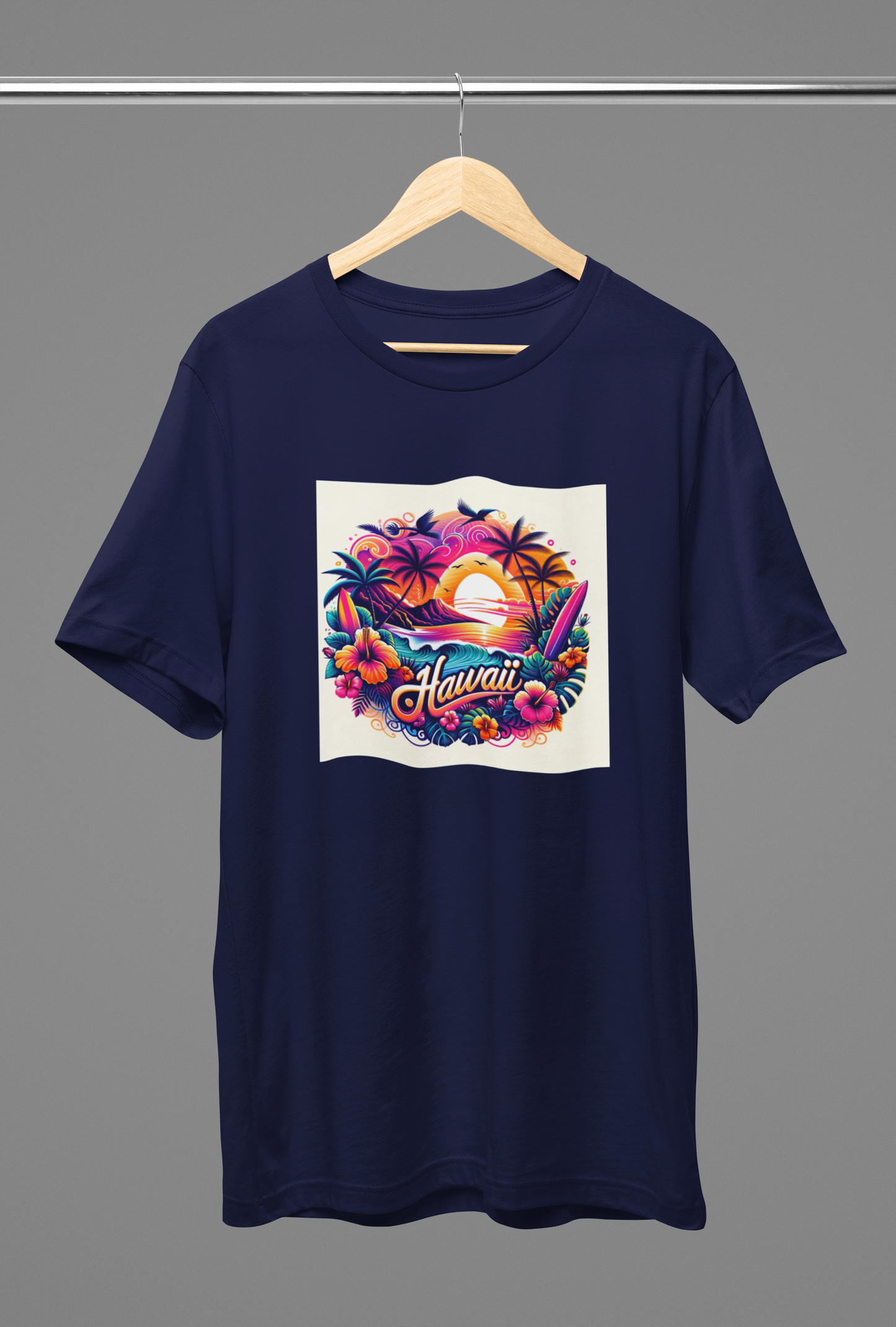 Hawaii Navy Blue Oversized T-Shirt