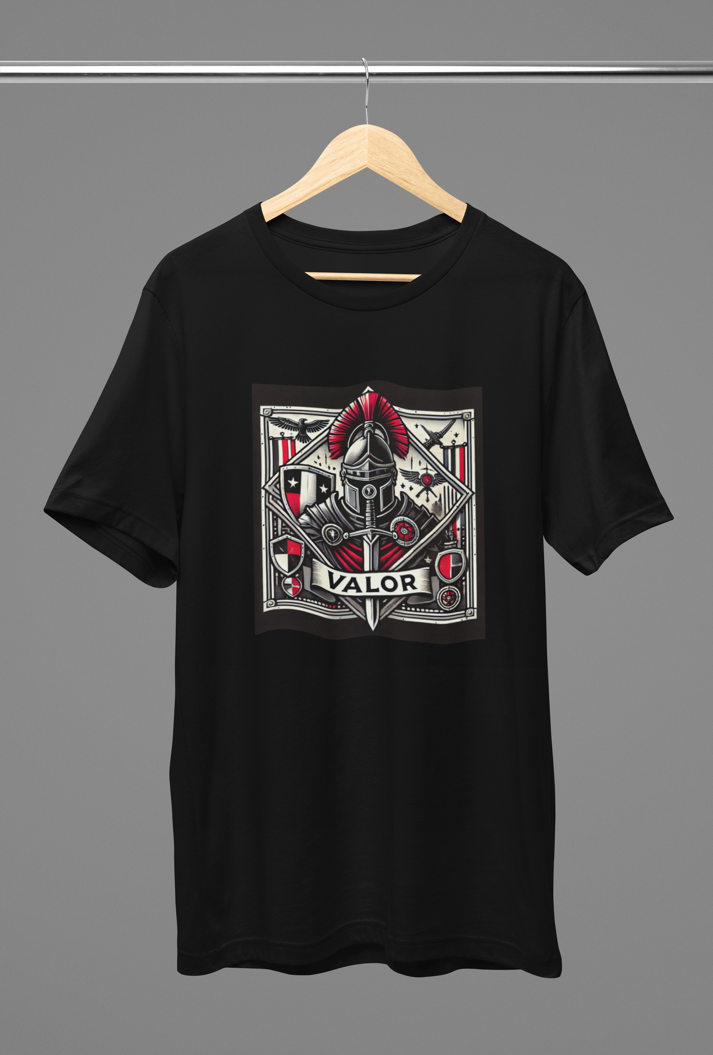 Knight's Valor Black Oversized T-Shirt