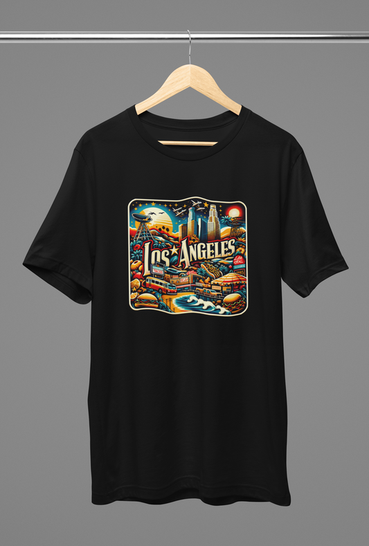 Los Angeles Black Oversized T-Shirt