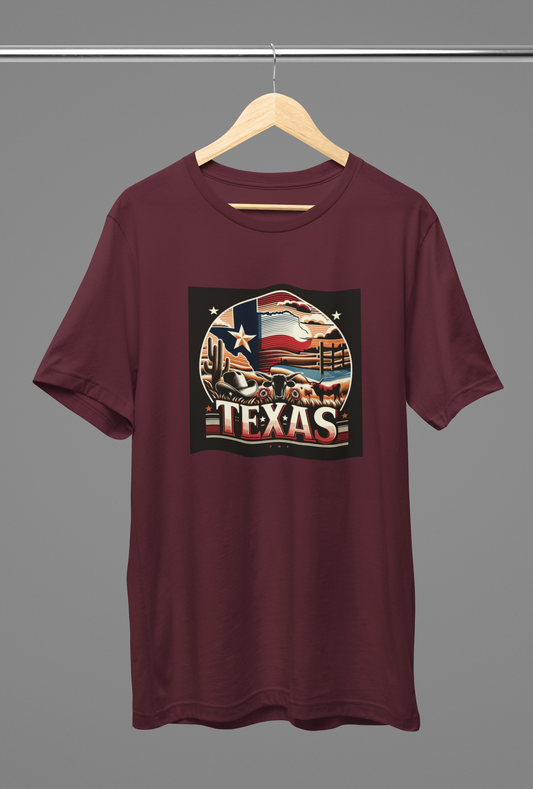 Texas Maroon Oversized T-Shirt