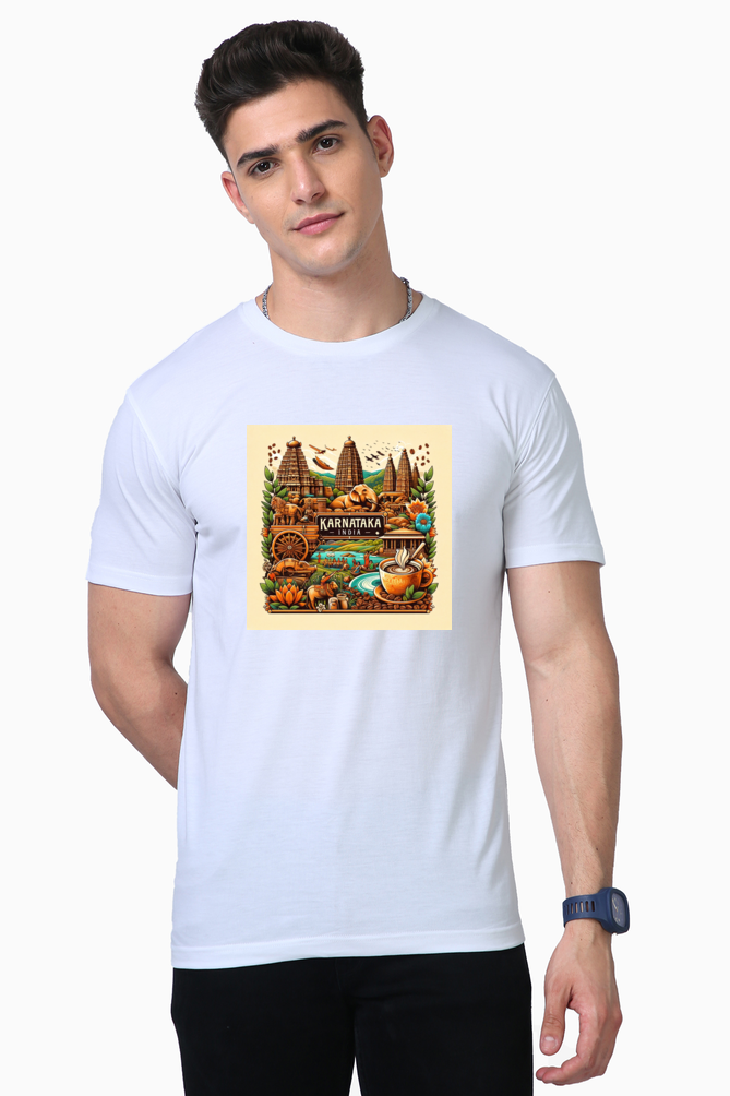 Karnataka White T-Shirt