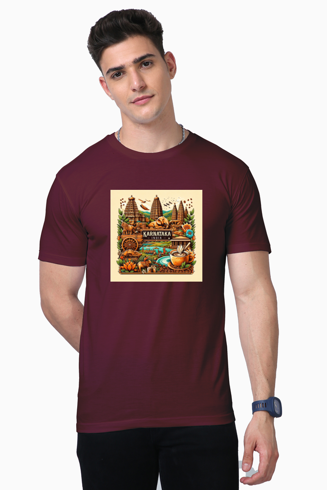 Karnataka Maroon T-Shirt