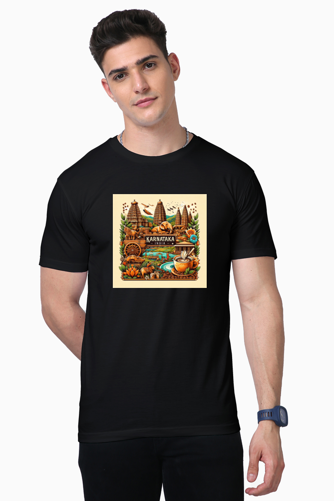 Karnataka Black T-Shirt