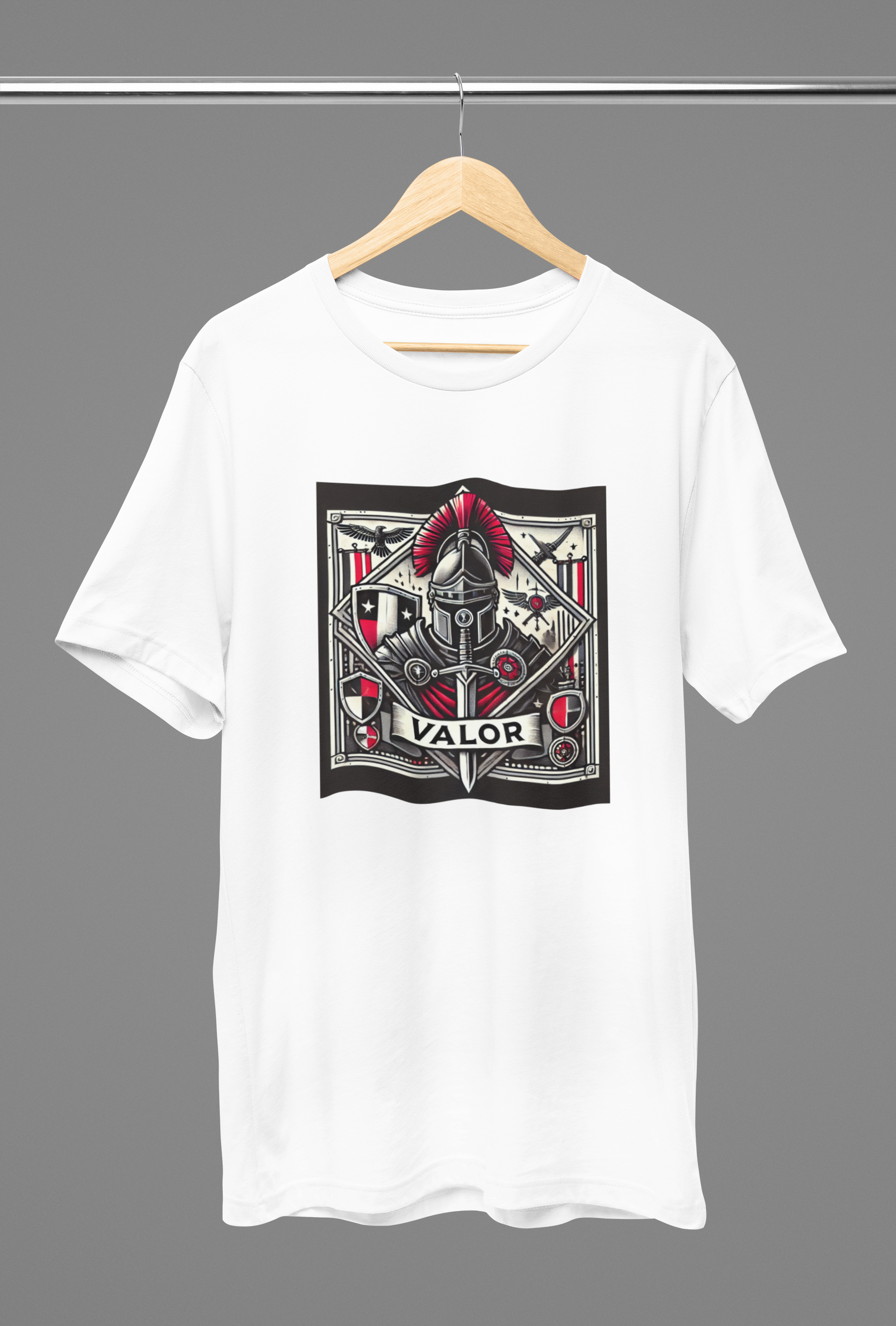 Knight's Valor White Oversized T-Shirt