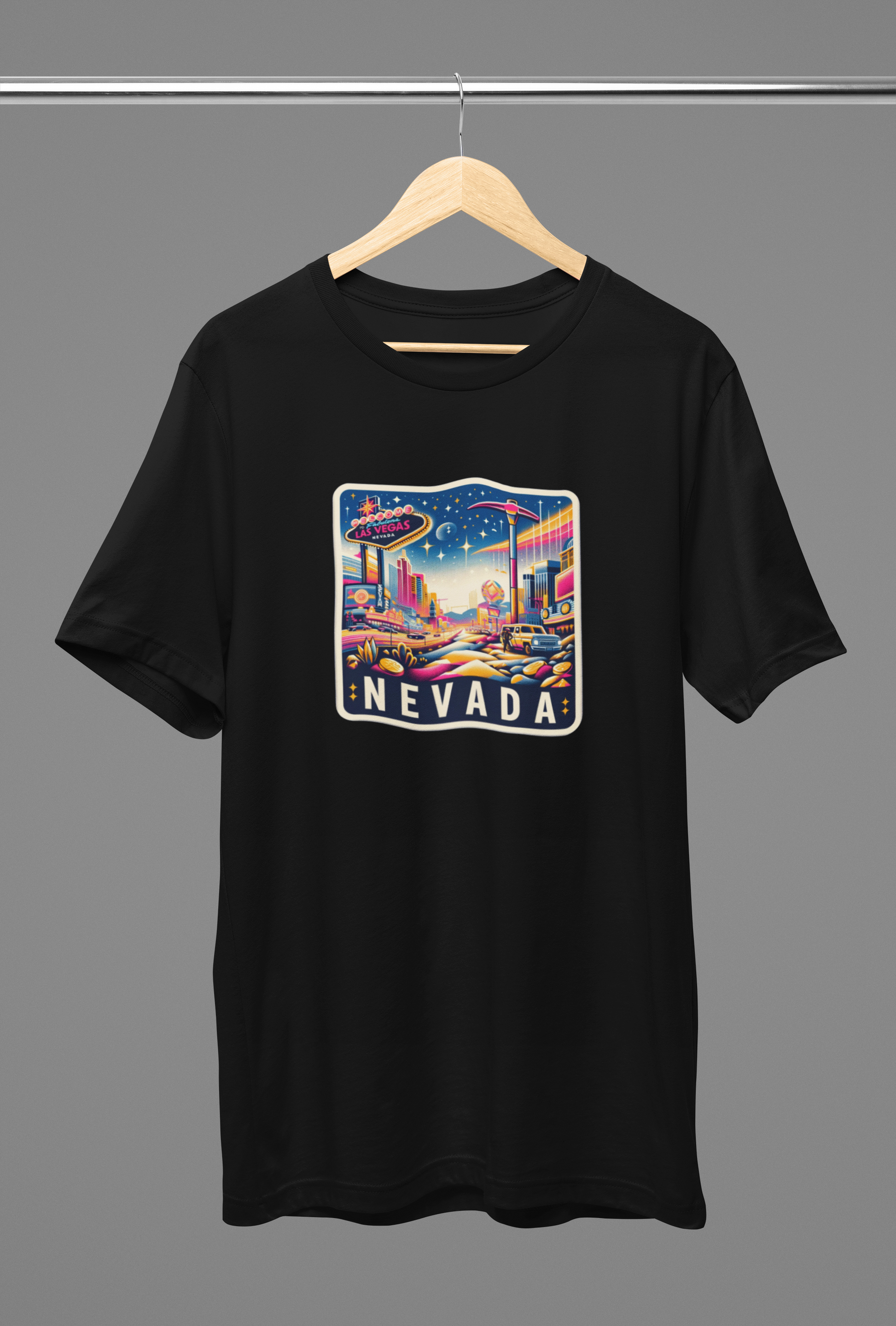 Nevada Oversized Black T-Shirt