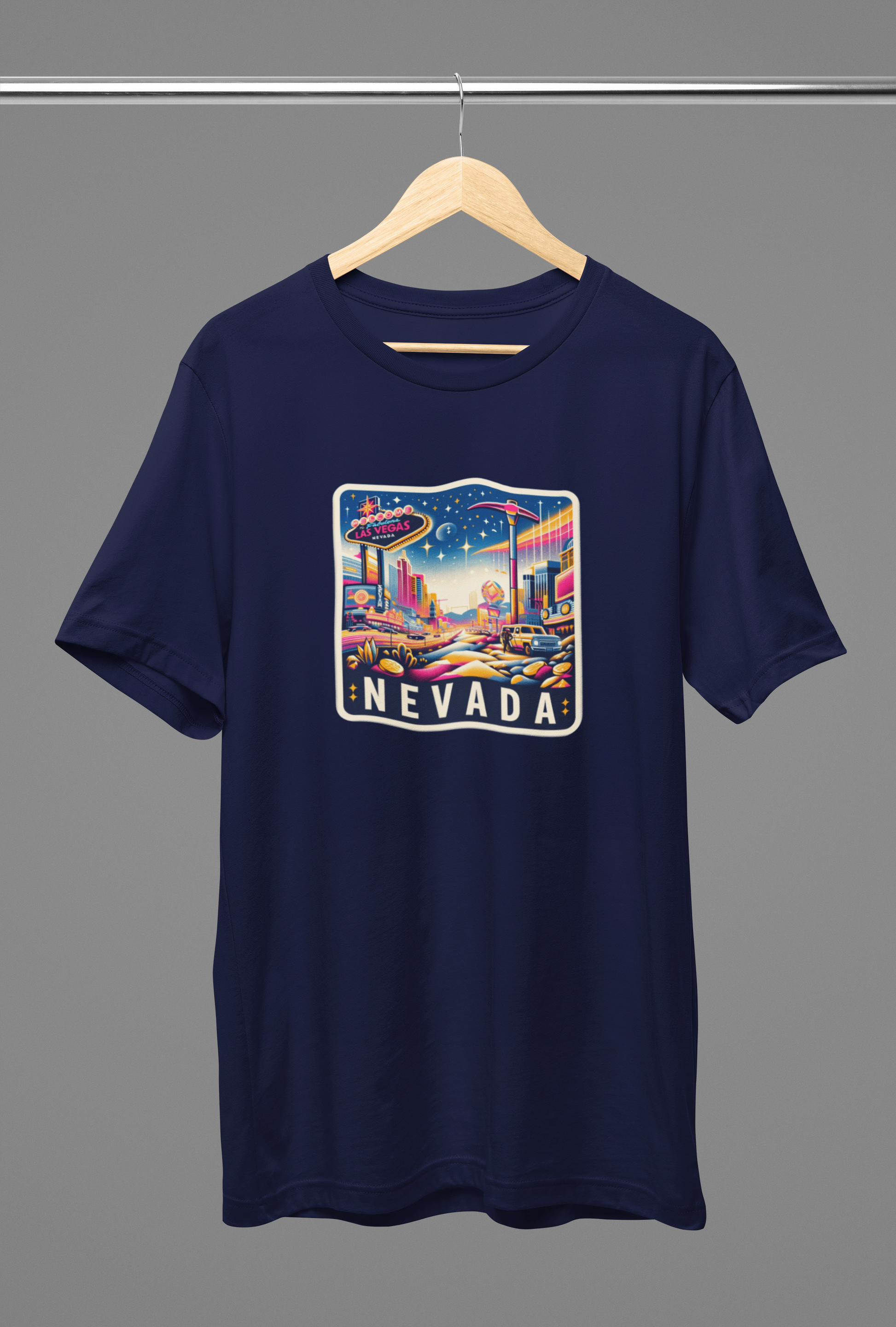 Nevada Oversized Navy Blue T-Shirt